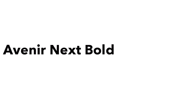 Avenir Next Bold